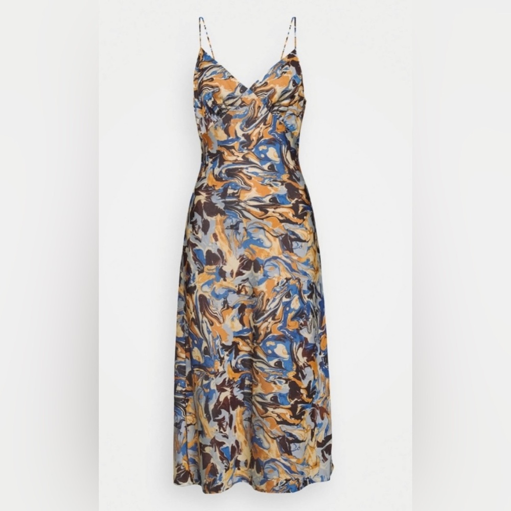 Abercrombie & Fitch Blue and Brown Cocktail Dress